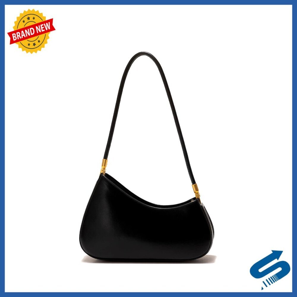 Small PU Leather Hobo Shoulder Bag with Zipper Closure